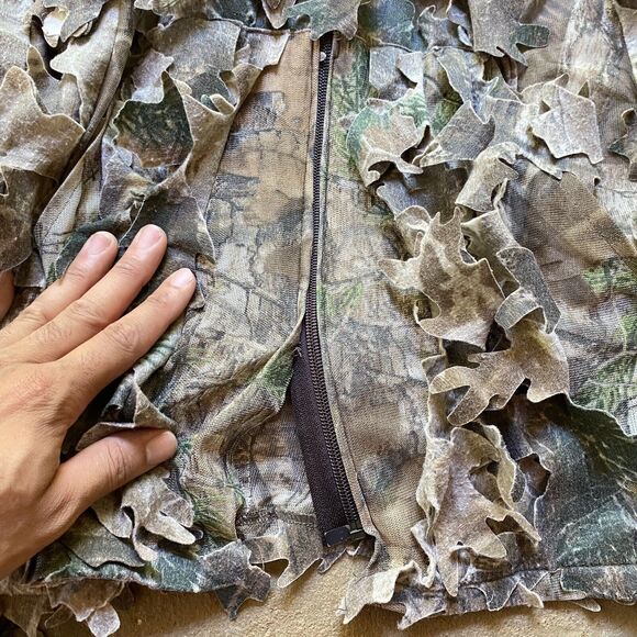 Realtree Underbrush Camo Suit Mens Size Small Hunting Hooded Jacket With Mask - Picture 8 of 12